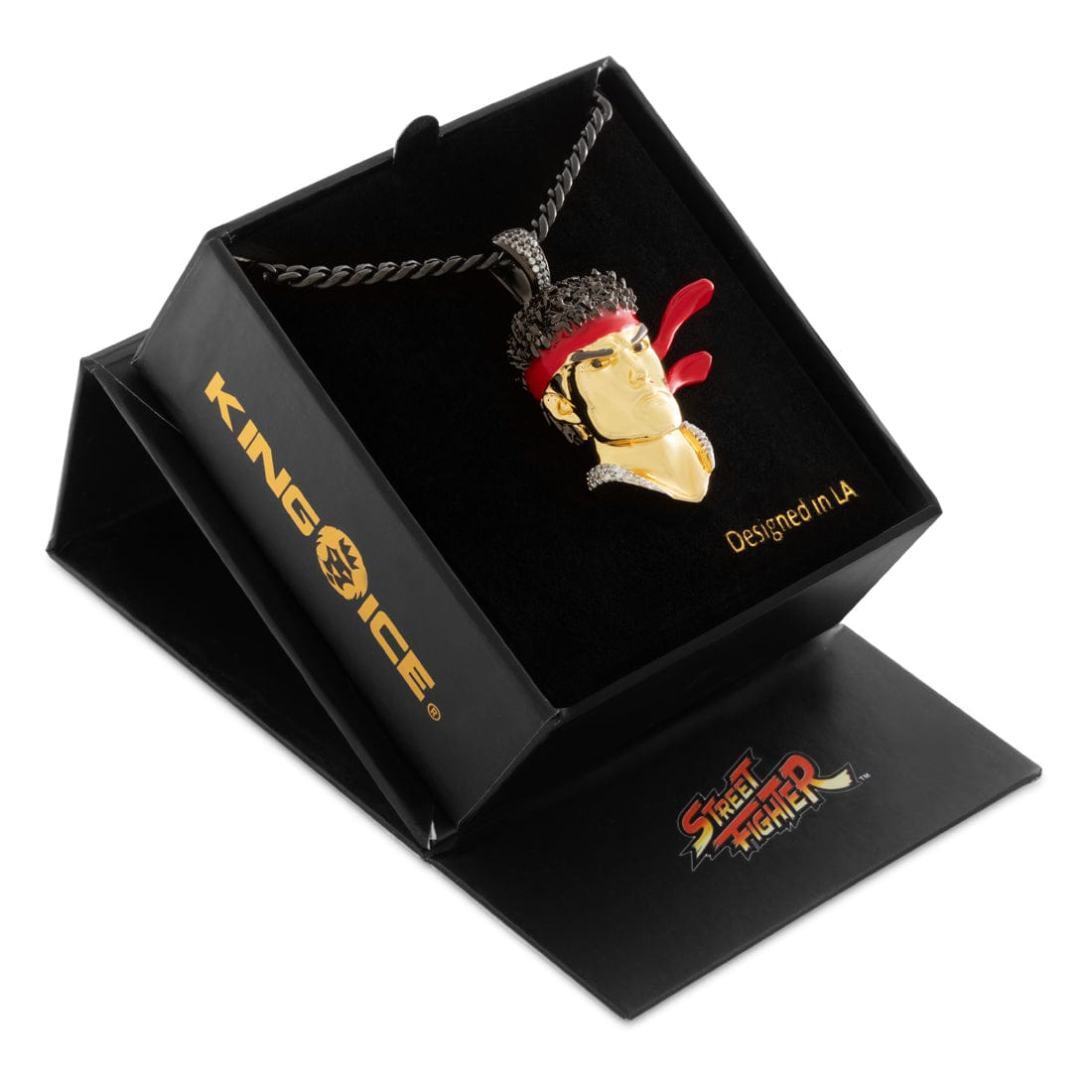 Street Fighter x King Ice - Ryu Necklace  in  2.1" by King Ice