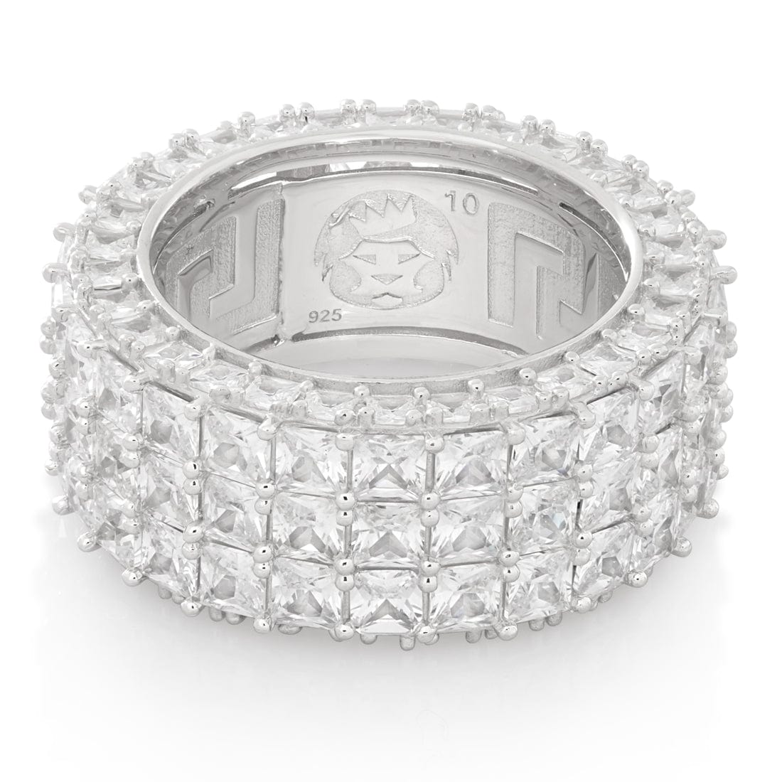 Triple-Row Signet Ring in by King Ice