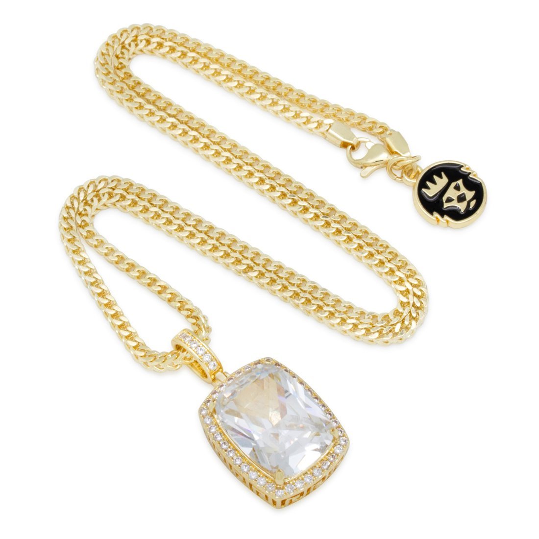 White Crown Julz Necklace in 14K Gold / 1.5" by King Ice