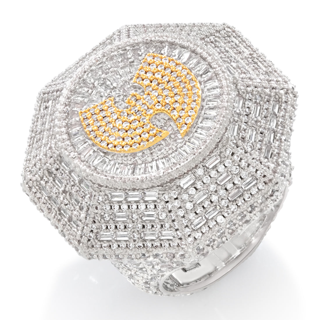 Wu-Tang x King Ice - 34mm Ba Gua Ring in Gold Plated / White Gold / 7 by King Ice