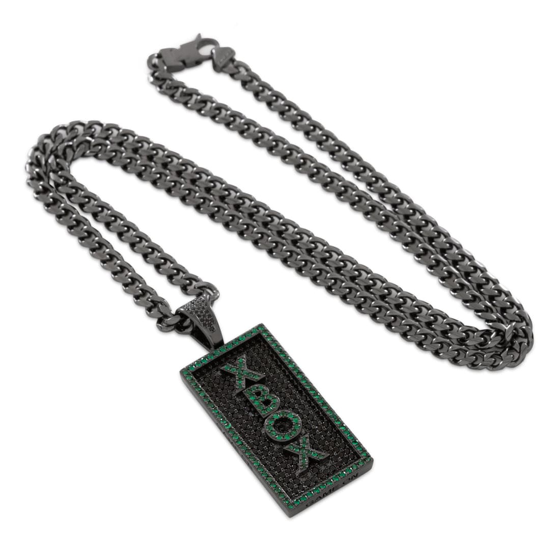 Xbox x King Ice - Game On Dog Tag Necklace in Black Gold / 1.5" by King Ice